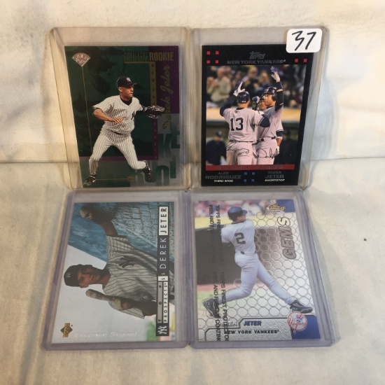 Lot of 4 Collector Modern Assorted Baseball Trading Cards  -  See Pictures