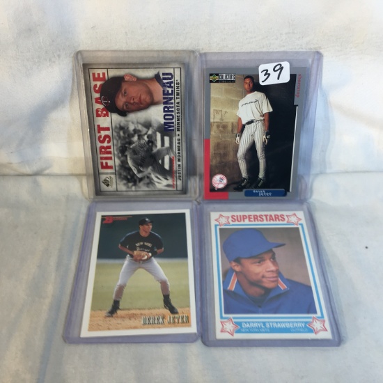 Lot of 4 Collector Modern Assorted Baseball Trading Cards  -  See Pictures