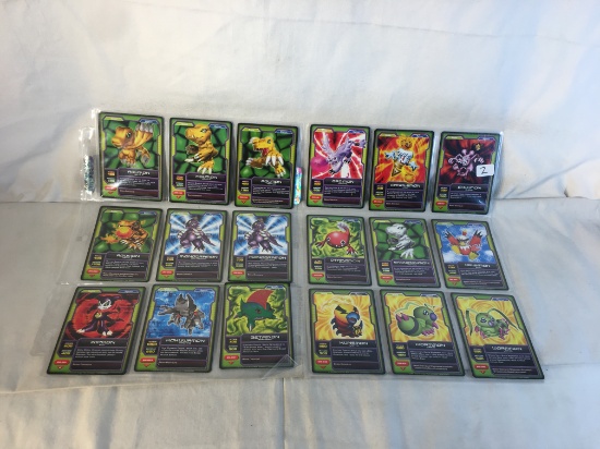 Lot of 18 Pcs Collector Digimon TCG Trading card Game Assorted - See Pictures