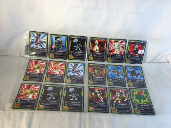 Lot of 18 Pcs Collector Digimon TCG Trading card Game Assorted - See Pictures