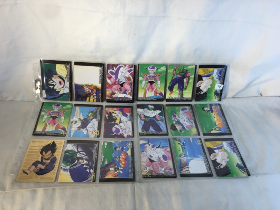 Lot of 18 Pcs Collector DBZ Dragon Ballz TCG Trading Game Cards Assorted - See Pictures