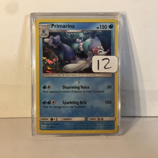 Collector Modern 2017 Pokemon TCG Stage2 Primarina Hp150 Holo 41/149 Trading Game Card