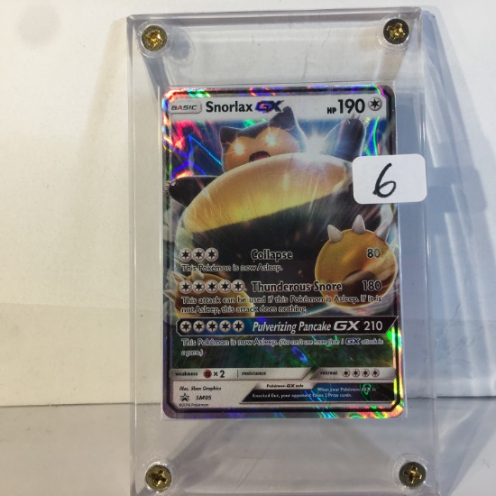Collector Modern 2016 Pokemon TCG  Basic Snorlax GX Hp190 Holo SM05 Trading Game Card