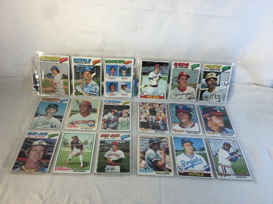 Lot of 18 Pcs Collector Vintage  MLB Baseball  Sport Trading Assorted Cards & Players - See Photos