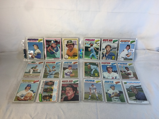 Lot of 18 Pcs Collector Vintage  MLB Baseball  Sport Trading Assorted Cards & Players - See Photos