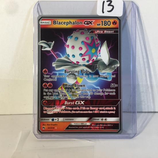 Collector 2018 Pokemon TCG Basis BlacephalonGX HP180 Burst GX Trading Card Game 52/214
