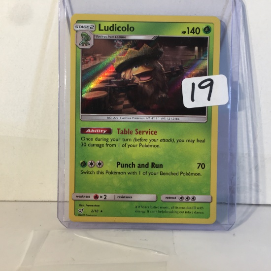 Collector 2019 Pokemon TCG Stage2 Ludicolo HP140 Punch and Run Trading Game Card 2/18