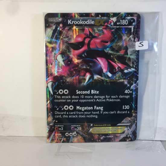 Collector Modern 2014 Large Pokemon Card Basic KrookodileEX HP180 Megaton Fang TCG Card XY25