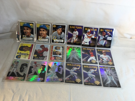 Lot of 18 Pcs Collector Modern MLB Baseball  Sport Trading Assorted Cards & Players -See Pictures