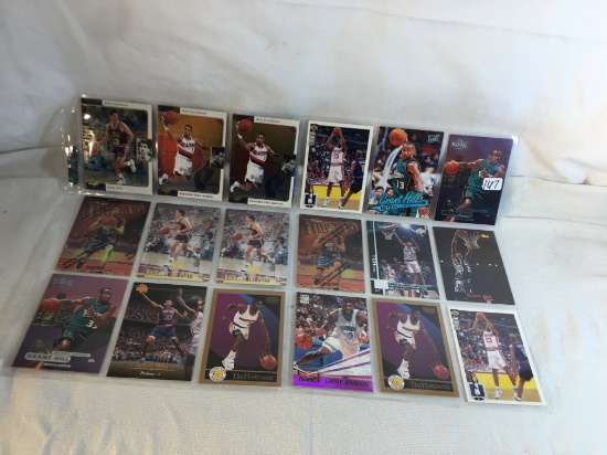 Lot of 18 Pcs Collector Modern NBA Basketball Sport Trading Assorted Cards & Players -See Pictures