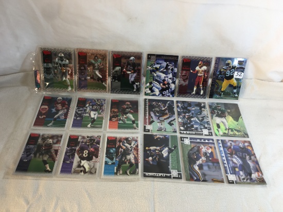 Lot of 18 Pcs Collector Modern NFL Football Sport Trading Assorted Cards & Players - See Pictures