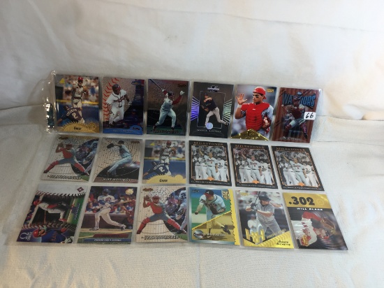 Lot of 18 Pcs Collector Modern MLB Baseball  Sport Trading Assorted Cards & Players -See Pictures