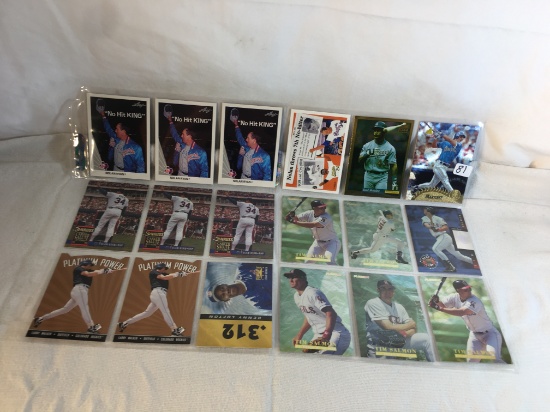 Lot of 18 Pcs Collector Modern MLB Baseball  Sport Trading Assorted Cards & Players -See Pictures