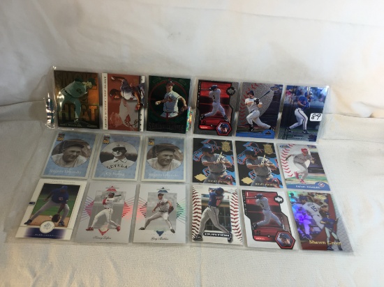 Lot of 18 Pcs Collector Modern MLB Baseball  Sport Trading Assorted Cards & Players -See Pictures