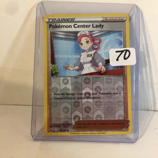 Collector Modern 2020 Pokemon TCG Trainer Pokemon Center Lady Trading Game Card 176/202