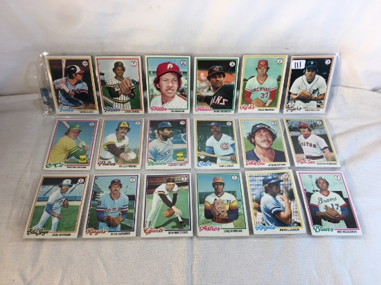 Lot of 18 Pcs Collector Vintage  MLB Baseball  Sport Trading Assorted Cards & Players - See Photos