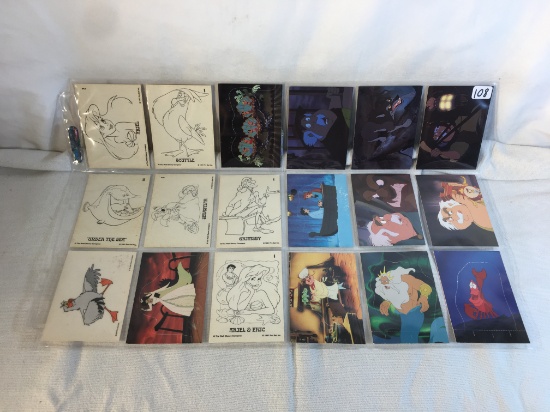 Lot of 18 Pcs Collector Modern Assorted Disney Characters Trading Game Cards - See Pictures