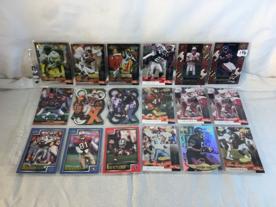 Lot of 18 Pcs Collector Modern NFL Football Sport Trading Assorted Cards and Players -See Pictures