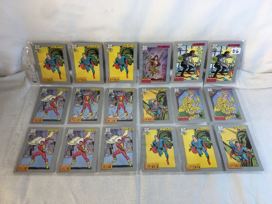 Lot of 18 Pcs Collector Modern Assorted DC and Marvel Super Heroes Trading Game Cards -See Photos
