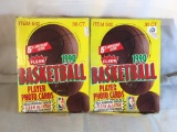 Lot of 2 Boxes Open But, Packages Still Sealed 1990 Fleer Basketball Player Photo Crads -See Picture