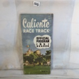 Collector Vintage Official Program 1951 Season Caliente Race Track - See Pictures