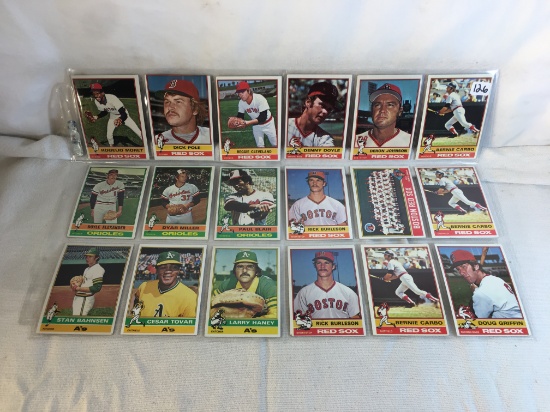Lot of 18 Pcs Collector Vintage  MLB Baseball  Sport Trading Assorted Cards & Players - See Photos