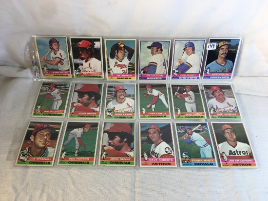 Lot of 18 Pcs Collector Vintage  MLB Baseball  Sport Trading Assorted Cards & Players - See Photos