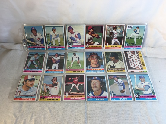 Lot of 18 Pcs Collector Vintage  MLB Baseball  Sport Trading Assorted Cards & Players - See Photos