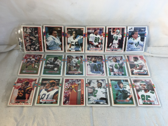 Lot of 18 Pcs Collector Vintage  NFL Football Sport Trading Assorted Cards & Players - See Photos