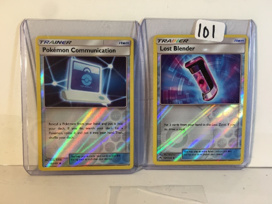 Lot of 2 Pcs Collector Modern Pokemon TCG Assorted Trainer Trading Game Cards - See Photos