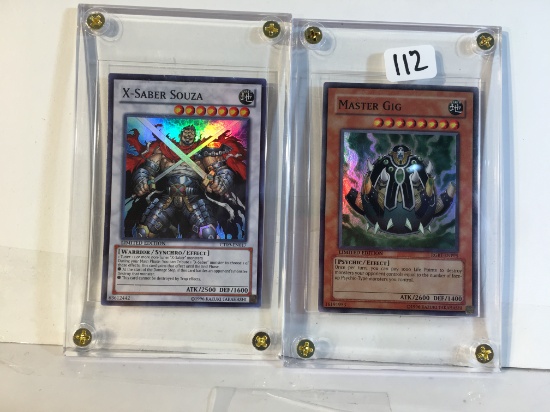 Lot of 2 Pcs Collector Modern YU-Gi-Oh Assorted Trading Game Cards - See Pictures