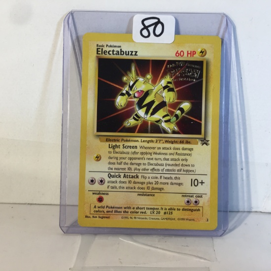 Collector Modern 1999 Wizards Pokemon TCG Basic Electabuzz HP60 Pokemon Trading Game Card #125