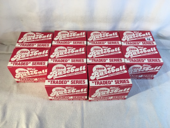 Lot of 10 Collector Vintage 1989 Topps Baseball Traded Series Pictures Trading Card Set