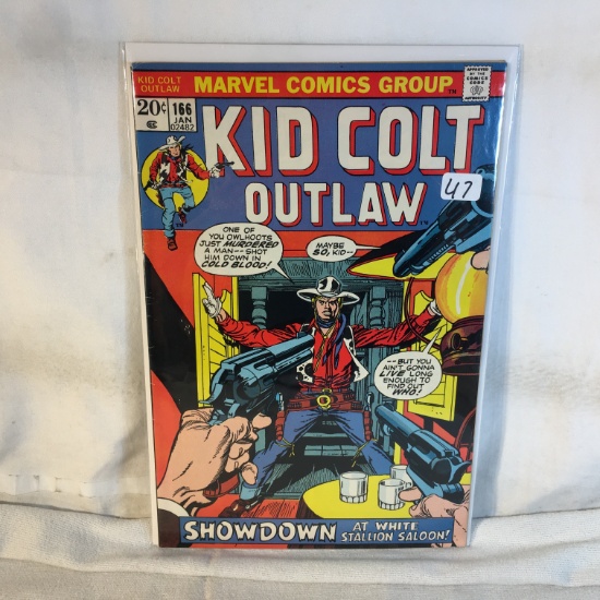 Collector Vintage Marvel Comics Kid Colt Outlaw Comic Book No.166