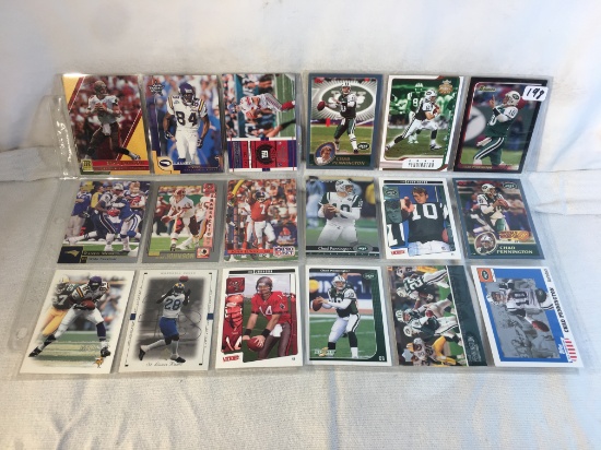 Lot of 18 Pcs Collector Vintage NFL Football Sport Trading Assorted Cards and Players - See Pictures