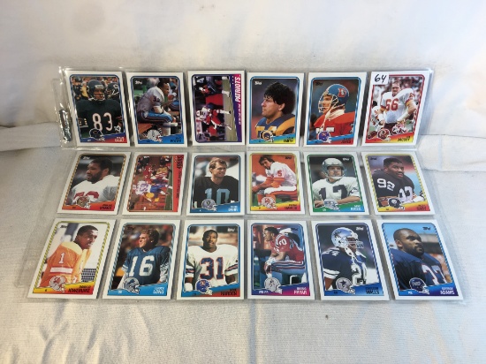 Lot of 18 Pcs Collector Vintage NFL Football Sport Trading Assorted Cards and Players - See Pictures