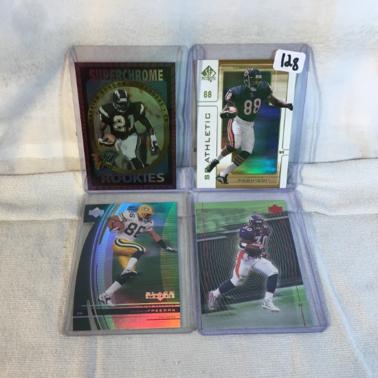 Lot of 4 Pcs Collector Modern NFL Football Sport Trading Assorted Cards and Players -See Pictures