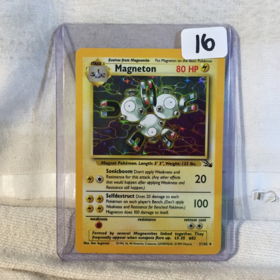 Collector 1999 Wizards Nintendo Game Freak TCG Pokemon Stage2 Magneton 80HP Trading Game 11/62