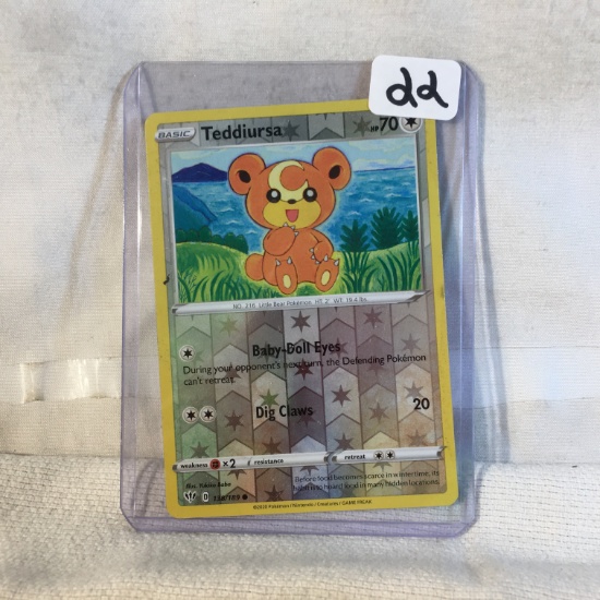 Collector 2020 Modern Pokemon TCG Basic Teddiursa Hp70 Pokemon Trading Game Card 138/189
