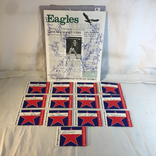Collector  Vintage 1985 Eagles Exclusive Vol.2 #3 Signed Autographed with All The Team Players
