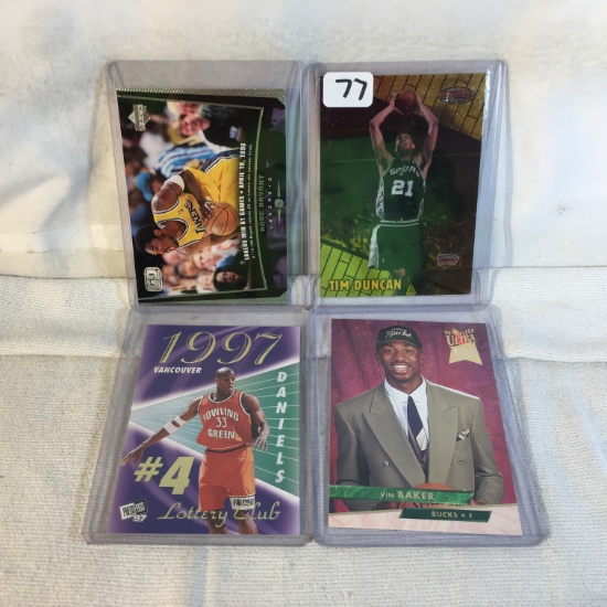 Lot of 4 Pcs Collector Modern NBA Basketball Sport Trading Assorted Cards and Players -See Pictures