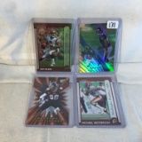 Lot of 4 Pcs Collector Modern NFL Football Sport Trading Assorted Cards and Players -See Pictures