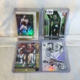 Lot of 4 Pcs Collector Modern NFL Football Sport Trading Assorted Cards and Players -See Pictures
