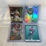 Lot of 4 Pcs Collector Modern NFL Football Sport Trading Assorted Cards and Players -See Pictures