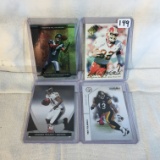 Lot of 4 Pcs Collector Modern NFL Football Sport Trading Assorted Cards and Players -See Pictures