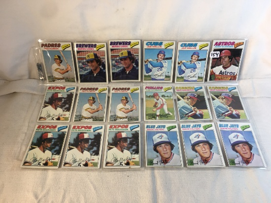 Lot of 18 Pcs Collector Vintage MLB Baseball Sport Trading Assorted Cards & Players -See Pictures