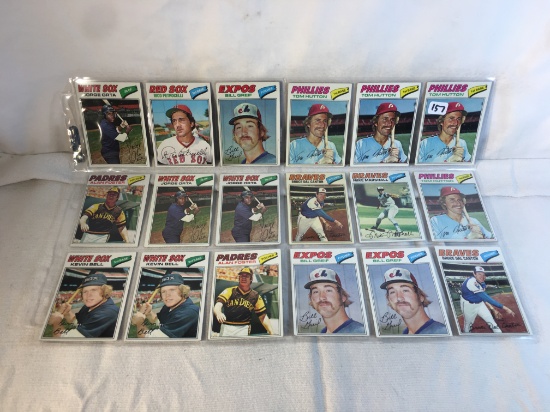 Lot of 18 Pcs Collector Vintage MLB Baseball Sport Trading Assorted Cards & Players -See Pictures