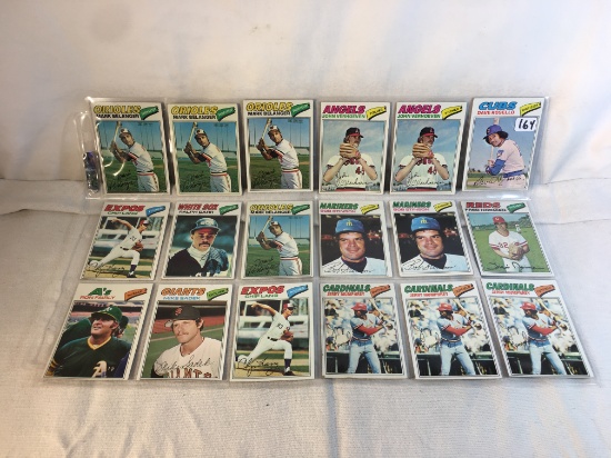 Lot of 18 Pcs Collector Vintage MLB Baseball Sport Trading Assorted Cards & Players -See Pictures