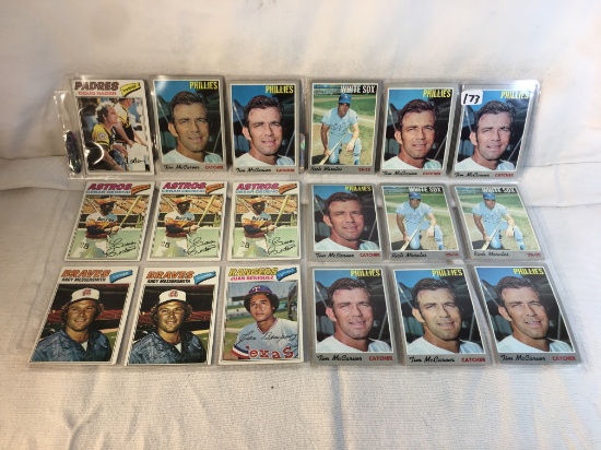 Lot of 18 Pcs Collector Vintage MLB Baseball Sport Trading Assorted Cards & Players -See Pictures