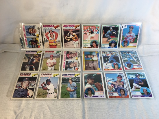 Lot of 18 Pcs Collector Vintage MLB Baseball Sport Trading Assorted Cards & Players -See Pictures